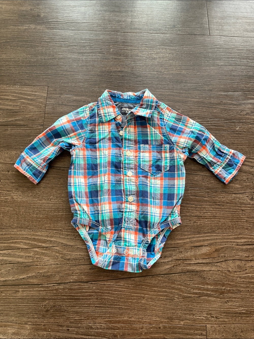 Oshkosh Baby Body Plaid Bodysuit Size 24 Month
